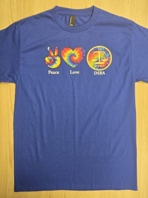 Peace, Love, DSBA T-Shirt Large